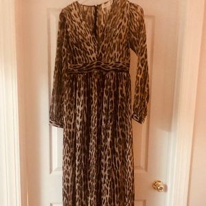 NWT Michael Kors maxi cheetah print dress